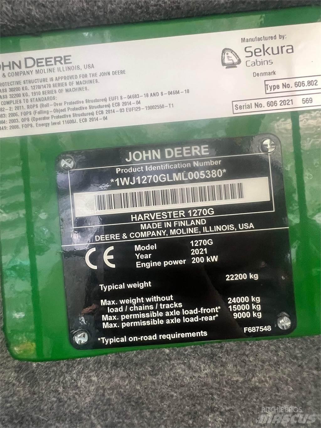 John Deere 1270G Skovningsmaskiner