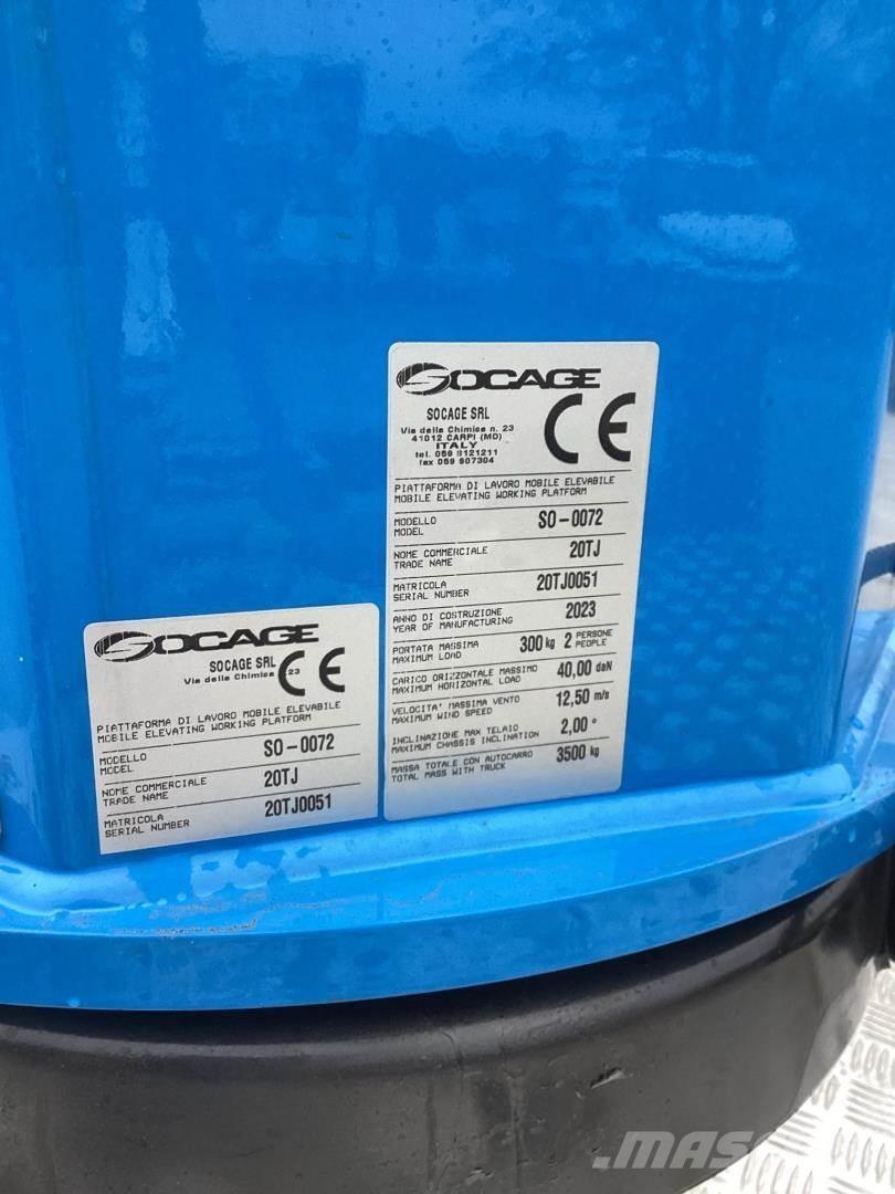 Socage 20TJ-Speed Lastbilmonterede lifte