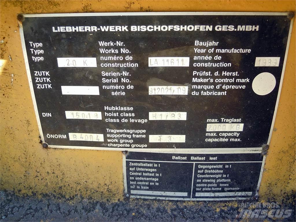 Liebherr 20K Tårn kraner