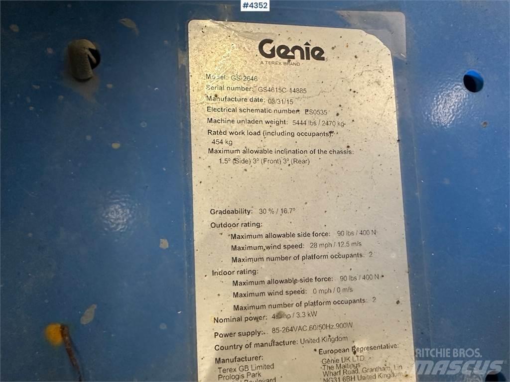Genie GS-2646 Andre lifte og platforme