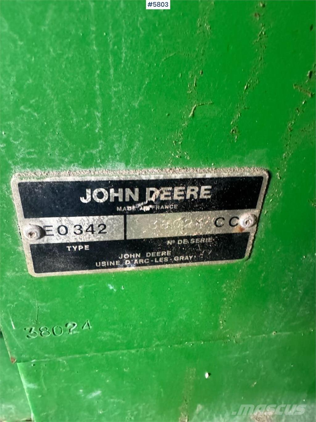 John Deere 342 Andet høstudstyr