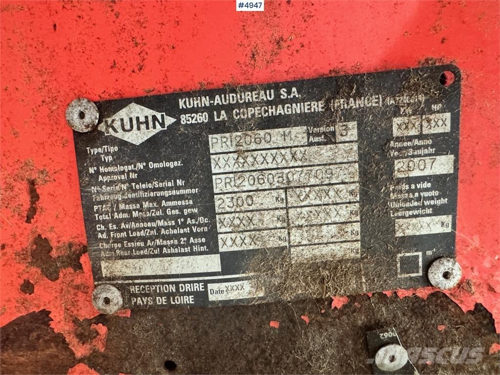 Kuhn PRI2060 Andet høstudstyr