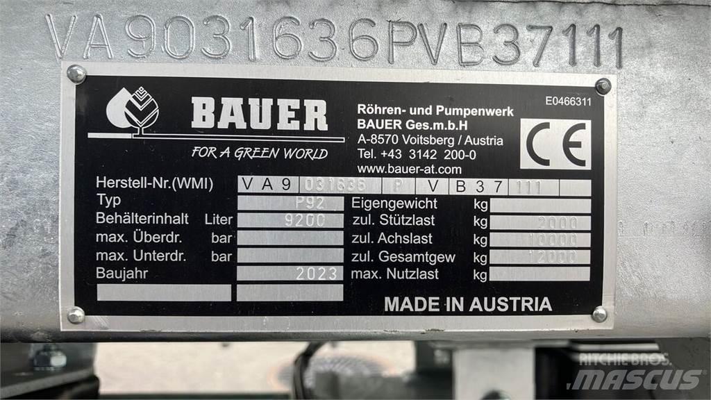 Bauer P 92 Gyllevogne/Slamsugere