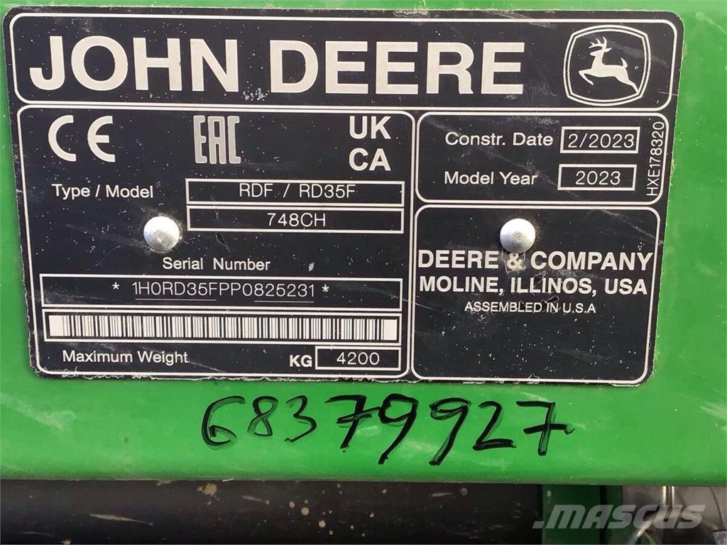 John Deere S 780 Mejetærskere
