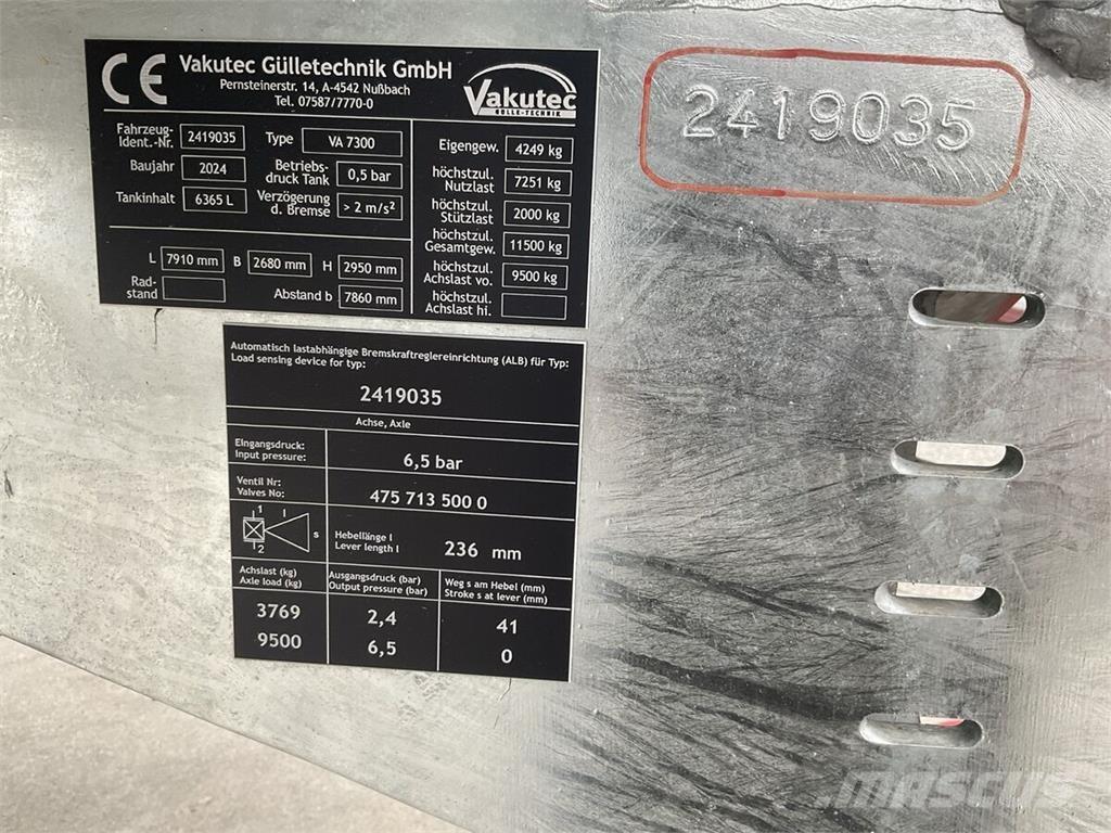  Vakutec VA 7300 Gyllevogne/Slamsugere