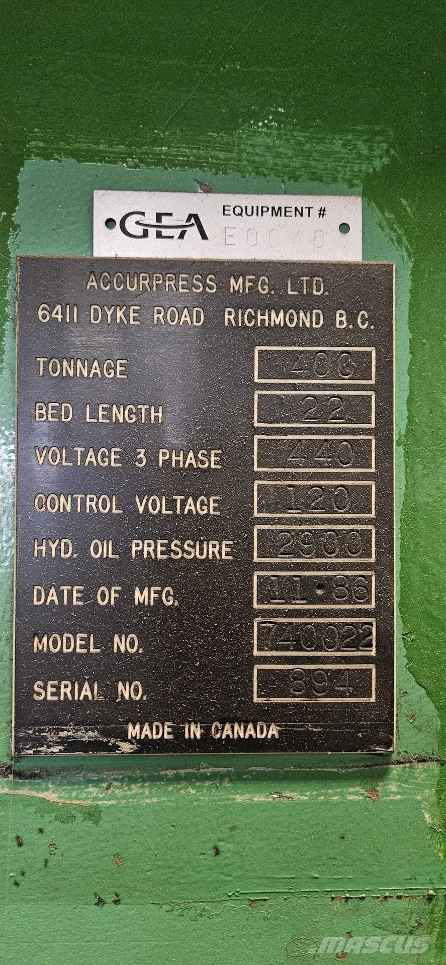 ACCURPRESS 740022 Entreprenør - Andet