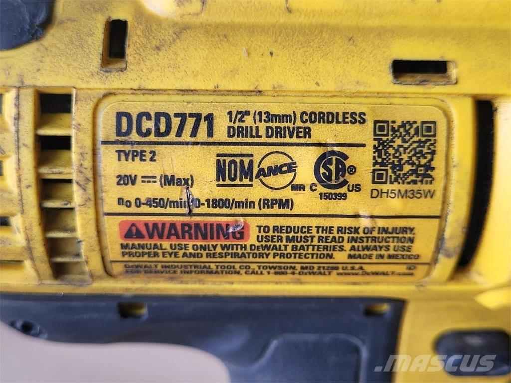 DeWalt DCD771 Entreprenør - Andet