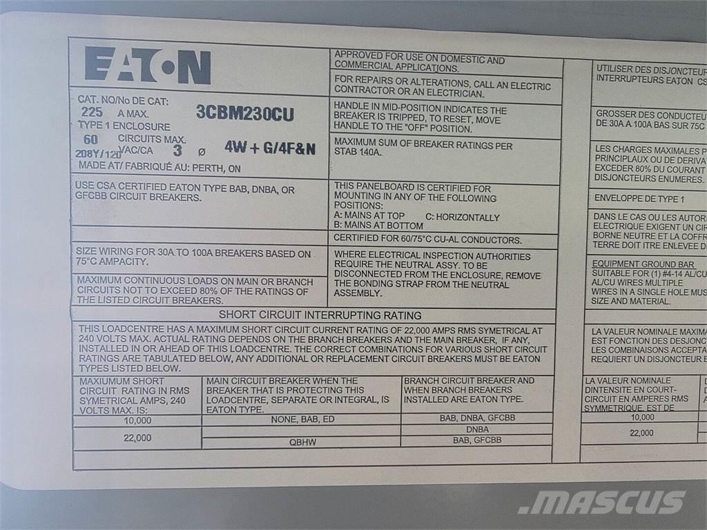 Eaton 3CBM230CU Entreprenør - Andet