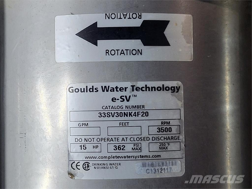  GOULDS 33SV30NK4F20 Vandpumper