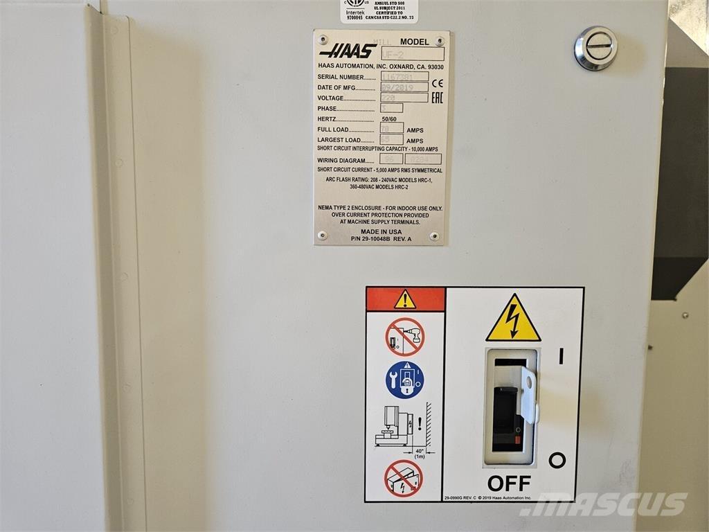 Haas VF-2 Entreprenør - Andet