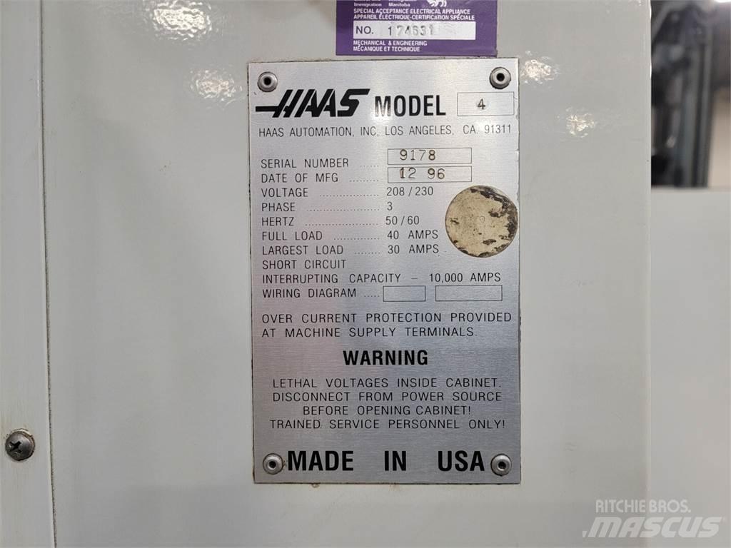 Haas VF-4 Entreprenør - Andet