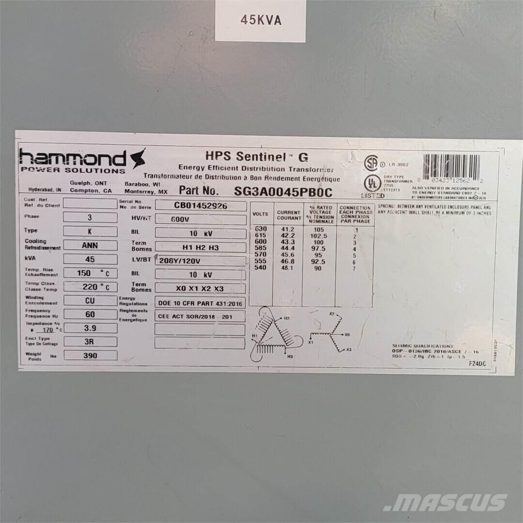  HAMMOND SG3A0045PB0C Entreprenør - Andet