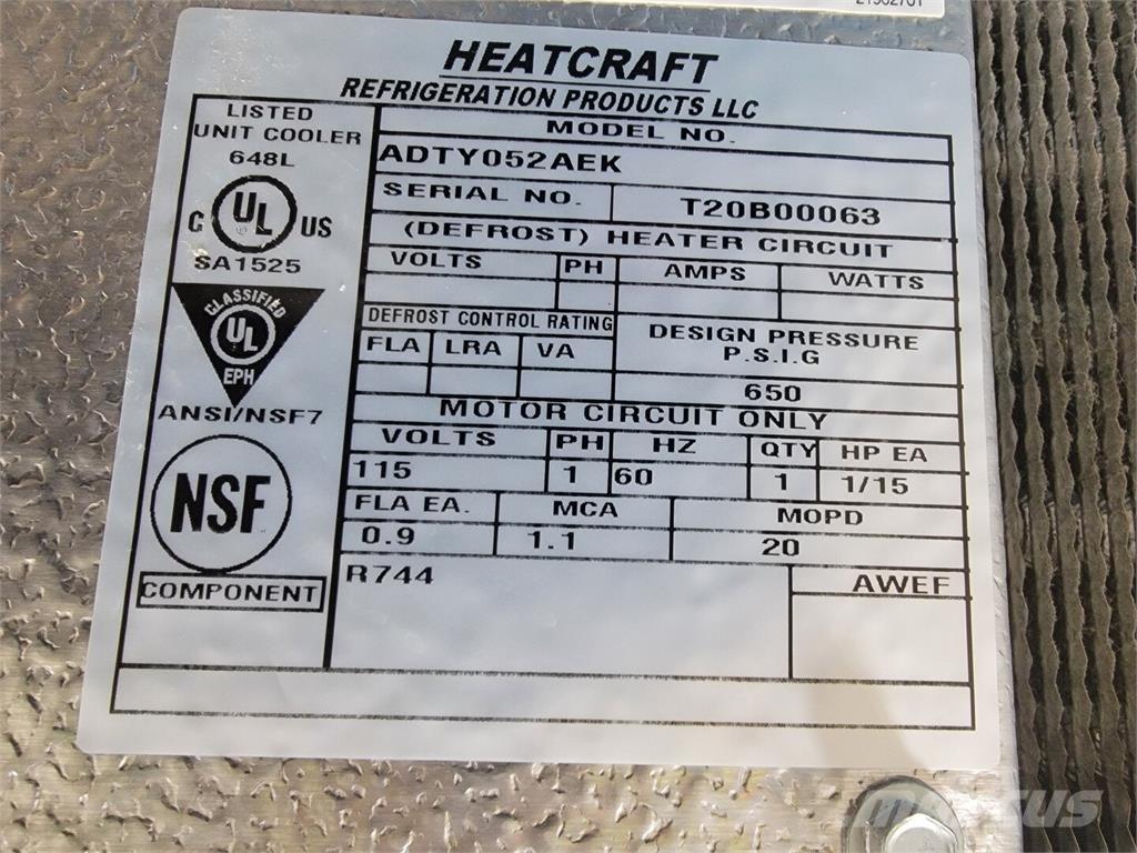  HEATCRAFT ADTY052AEK Opvarmnings- og optøningsmaskiner