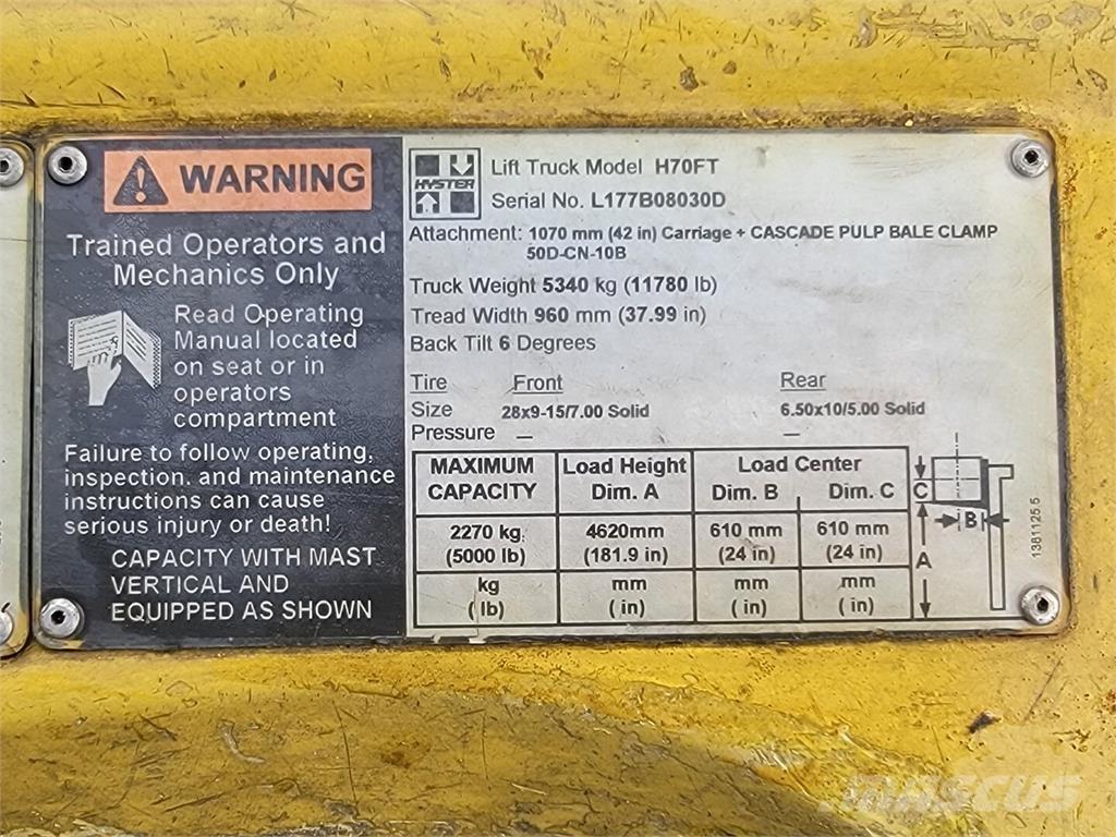 Hyster H70FT Entreprenør - Andet