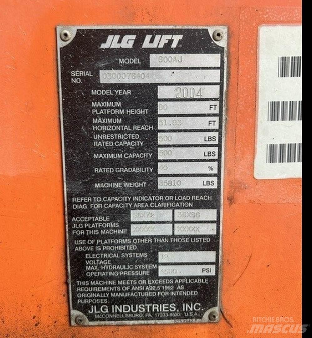 JLG 800AJ Bomlifte med knækarm