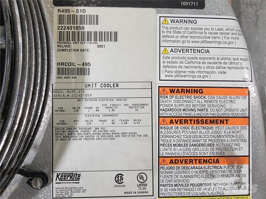  KEEPRITE R495-S1D Opvarmnings- og optøningsmaskiner