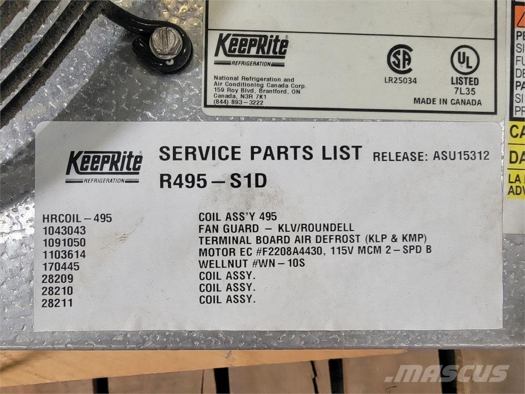  KEEPRITE R495-S1D Opvarmnings- og optøningsmaskiner