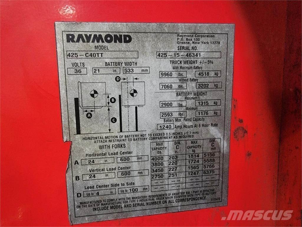Raymond 425-C40TT Entreprenør - Andet