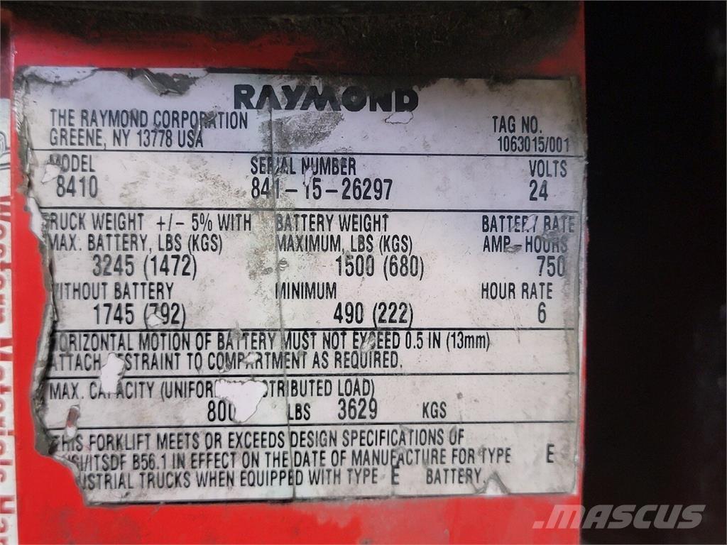 Raymond 8410 Entreprenør - Andet