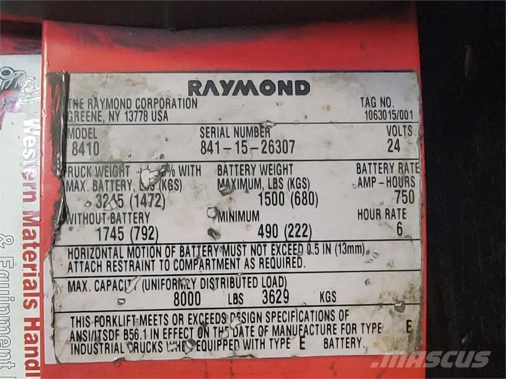 Raymond 8410 Entreprenør - Andet