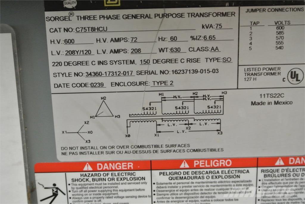  SQUARE D C75T8HCU Entreprenør - Andet