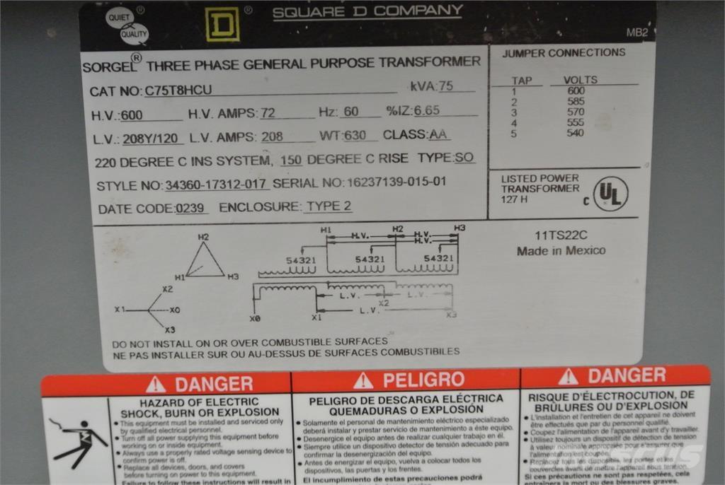  SQUARE D C75T8HCU Entreprenør - Andet