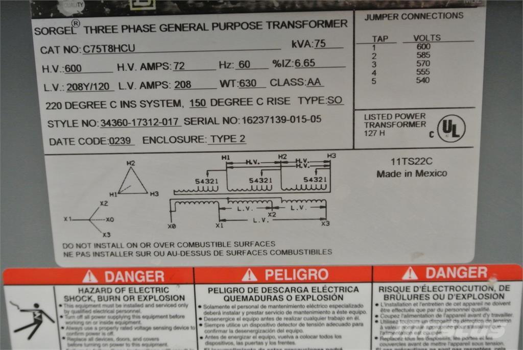  SQUARE D C75T8HCU Entreprenør - Andet