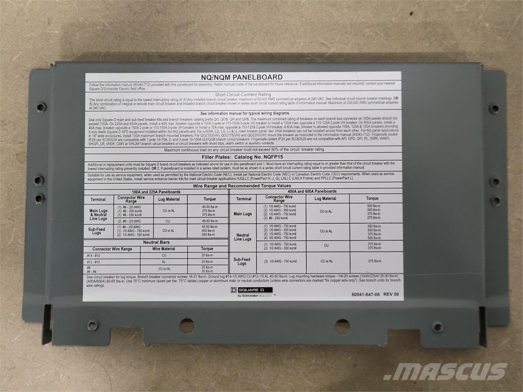  SQUARE D NQ6RDE Entreprenør - Andet