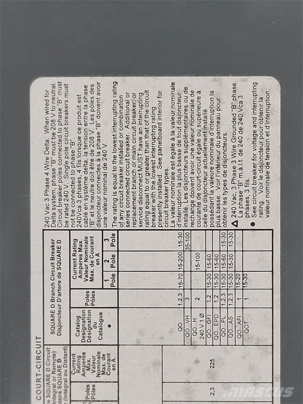  SQUARE D QOC30UC Entreprenør - Andet