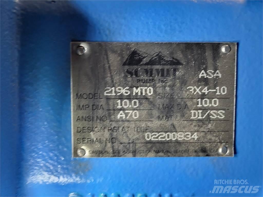 SUMMIT PUMP 2196MTO Tilbehør og reservedele til boreudstyr/borerigge