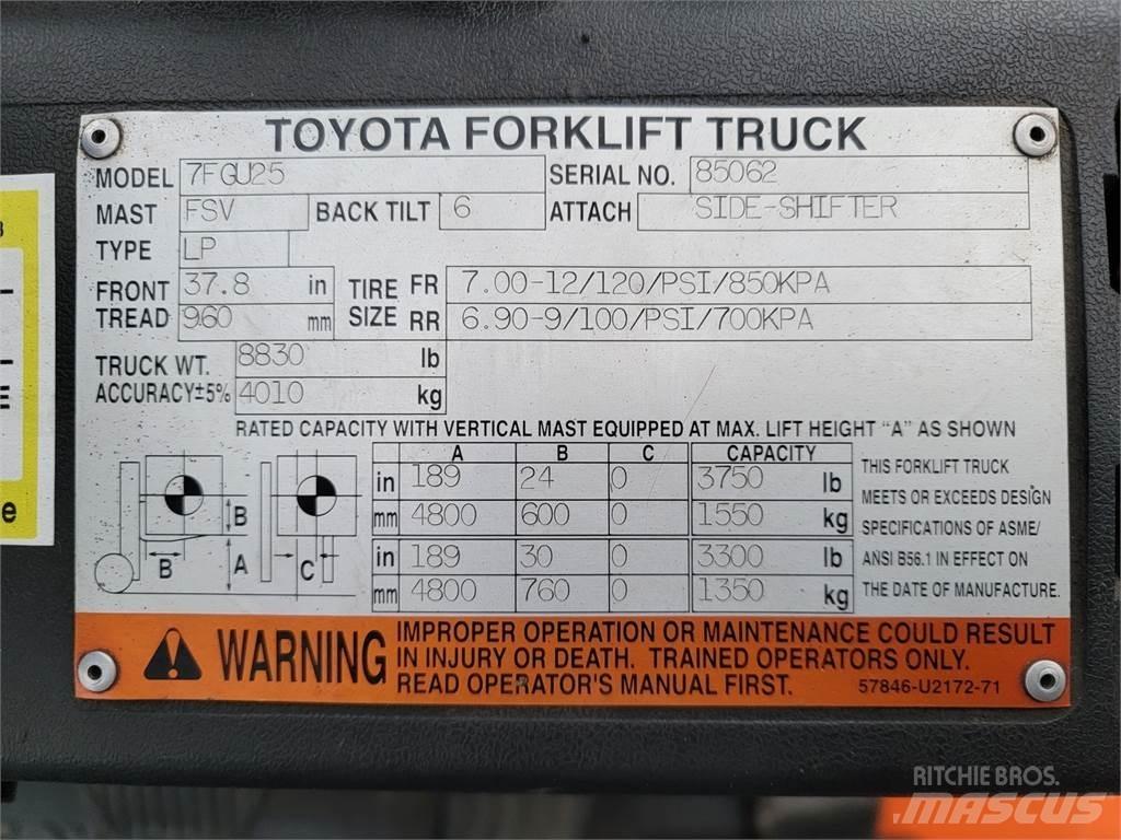 Toyota 7FGU25 Entreprenør - Andet