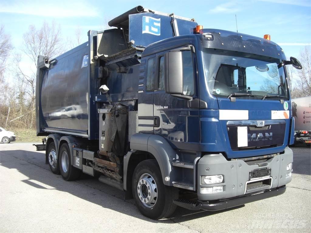 MAN 26360FNLL / RECHTSGEST. Renovationslastbiler