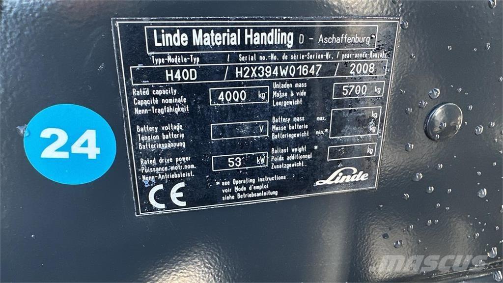 Linde H40D Diesel gaffeltrucks