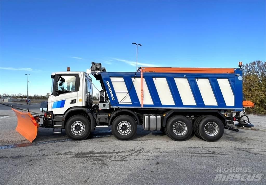 Scania P500 XT 8X4 Sneskovle og -plove