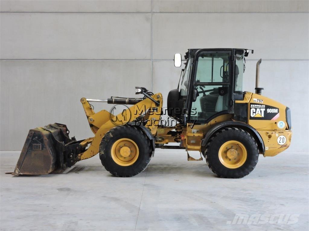 CAT 908M + FORK Læssemaskiner på hjul