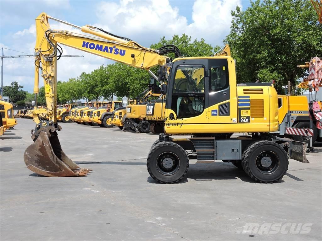Komatsu PW148 Gravemaskiner på hjul