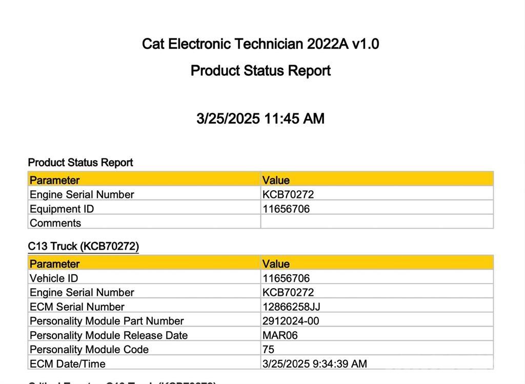 CAT C13 Elektronik