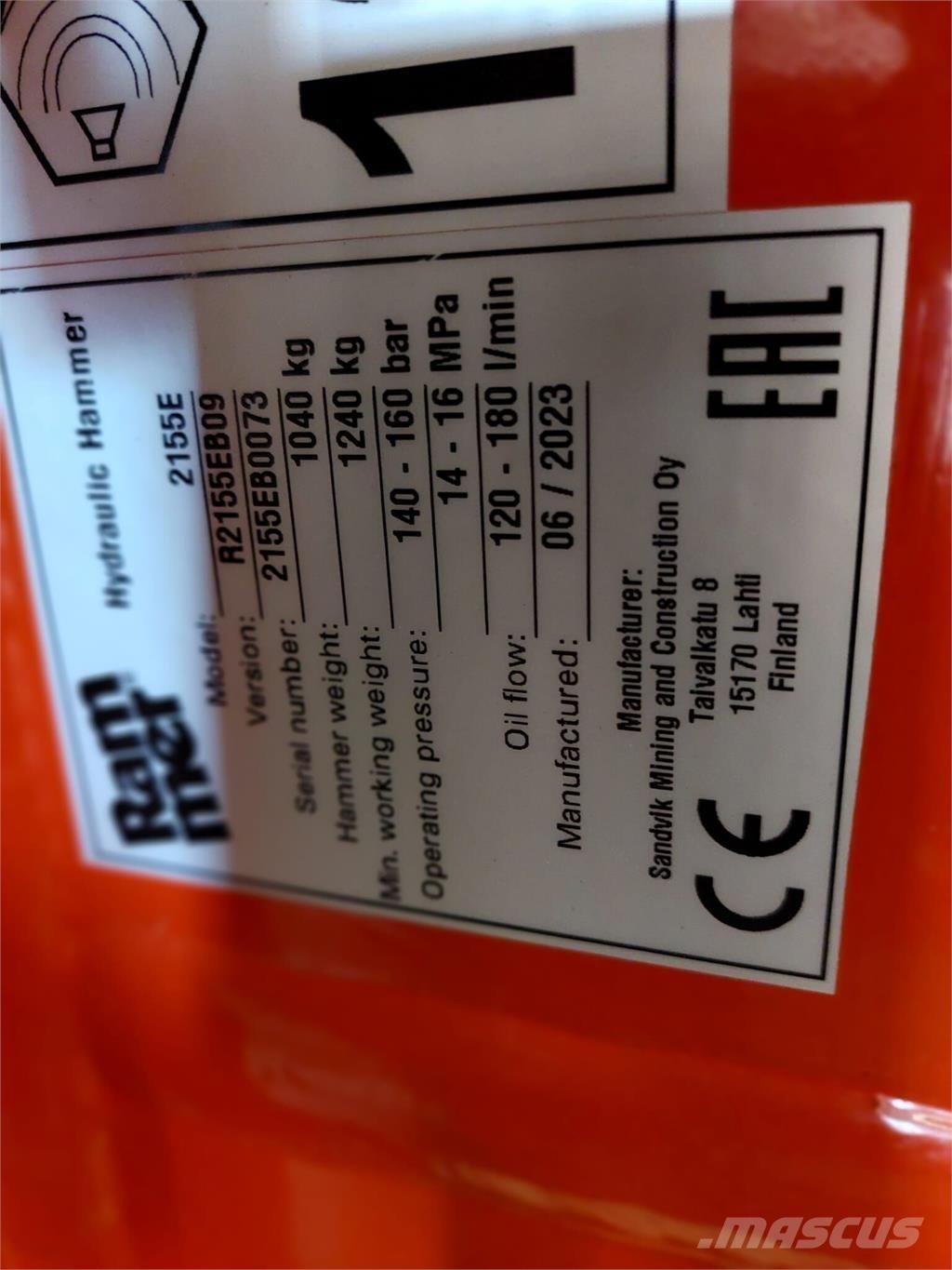 Rammer 2155E Entreprenør - Andet