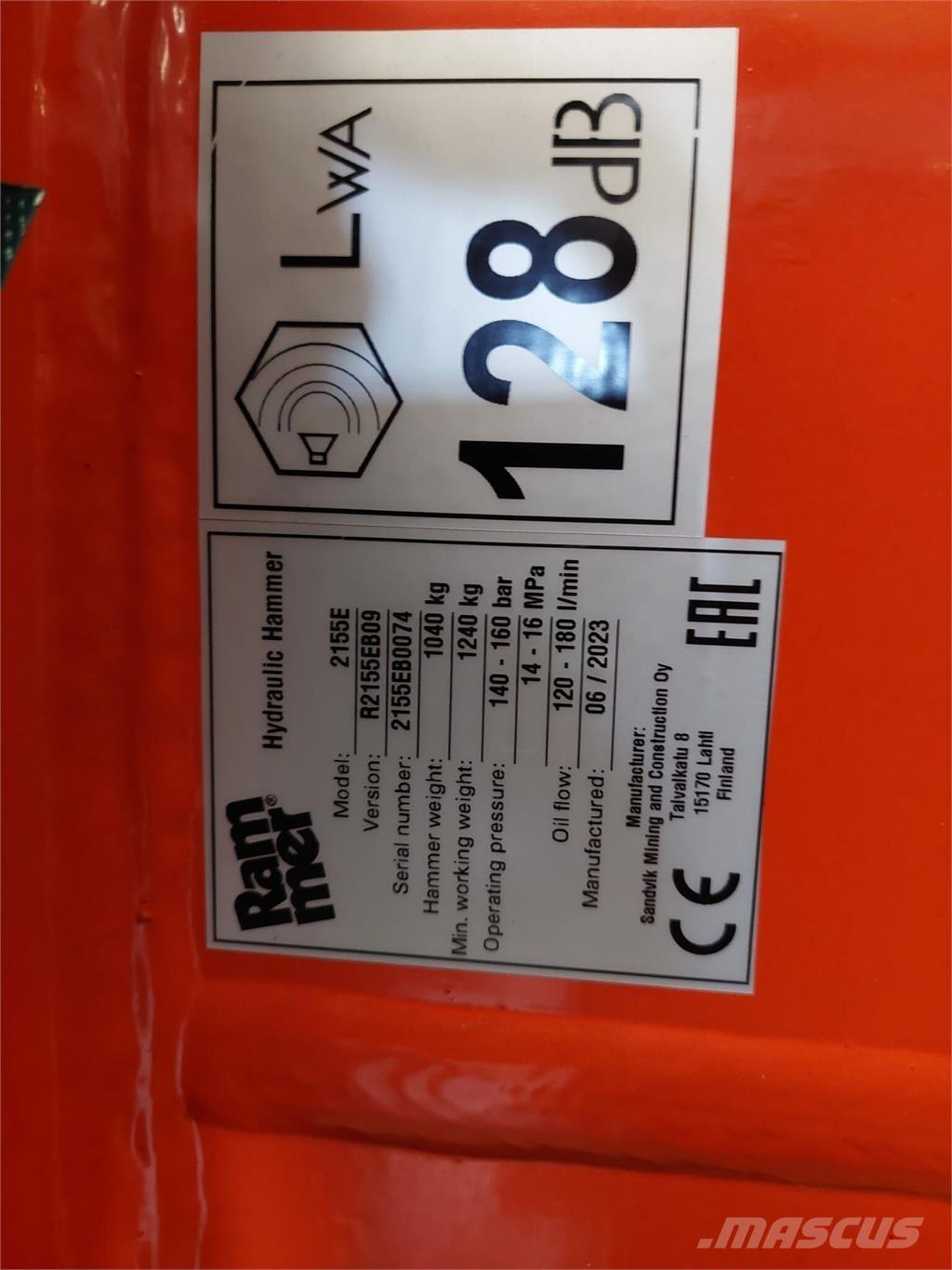Rammer 2155E Entreprenør - Andet