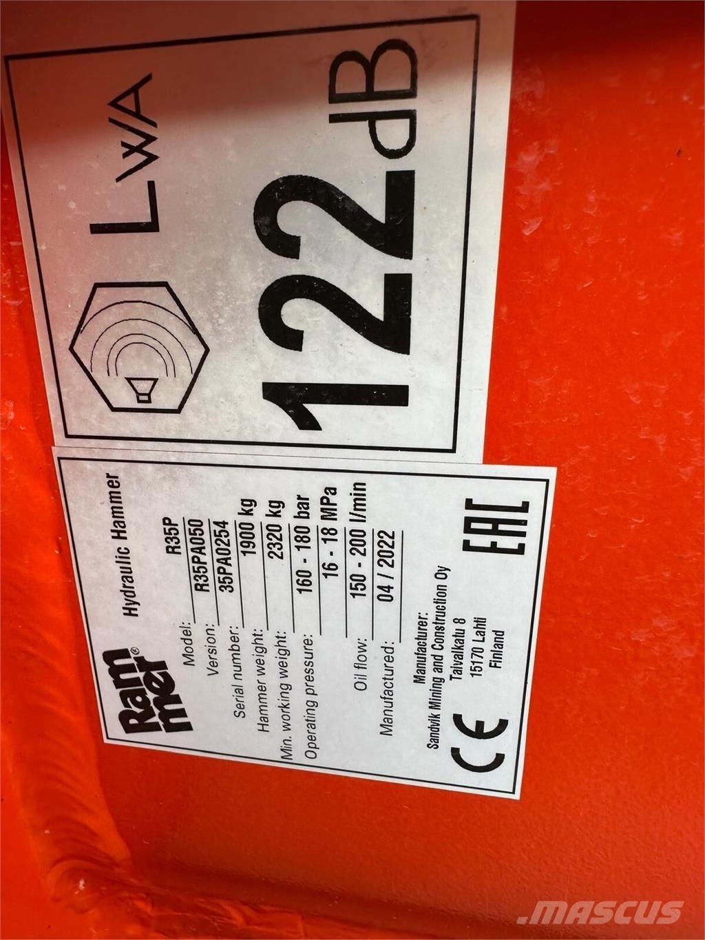 Rammer R35P Entreprenør - Andet