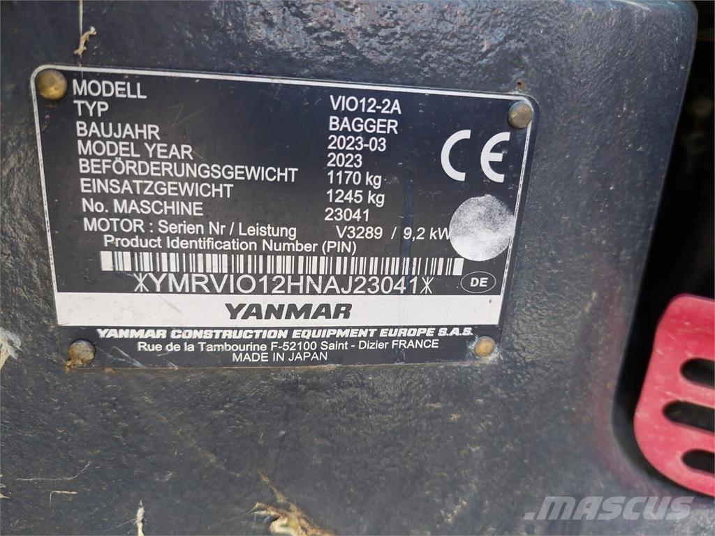 Yanmar Vio 12 Gravemaskiner på larvebånd