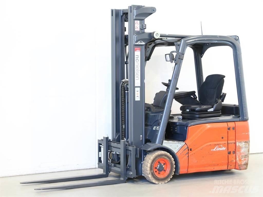 Linde E16/386-01 El gaffeltrucks