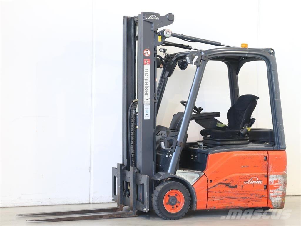 Linde E16/386-01 El gaffeltrucks