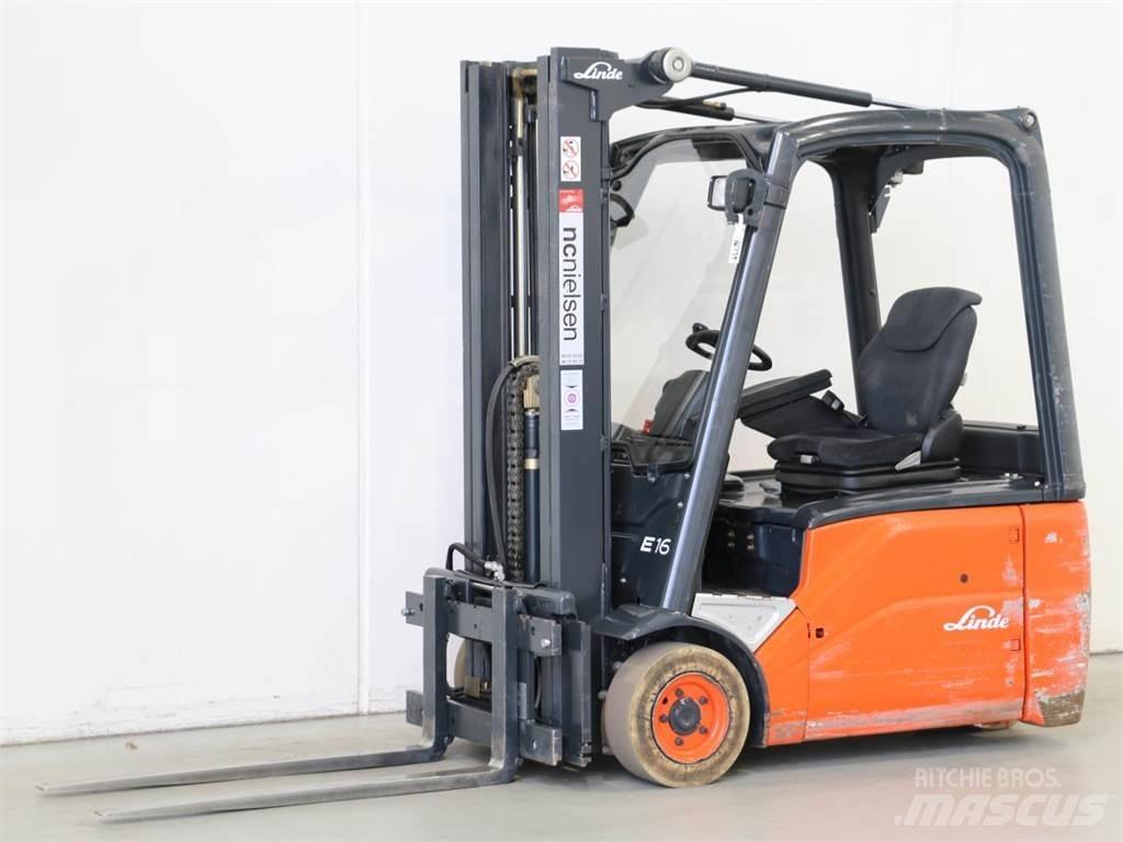Linde E16/386-01 El gaffeltrucks