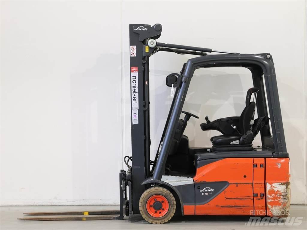 Linde E16/386-02 El gaffeltrucks