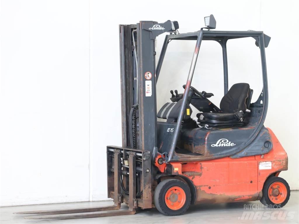Linde E16P/335-02 El gaffeltrucks