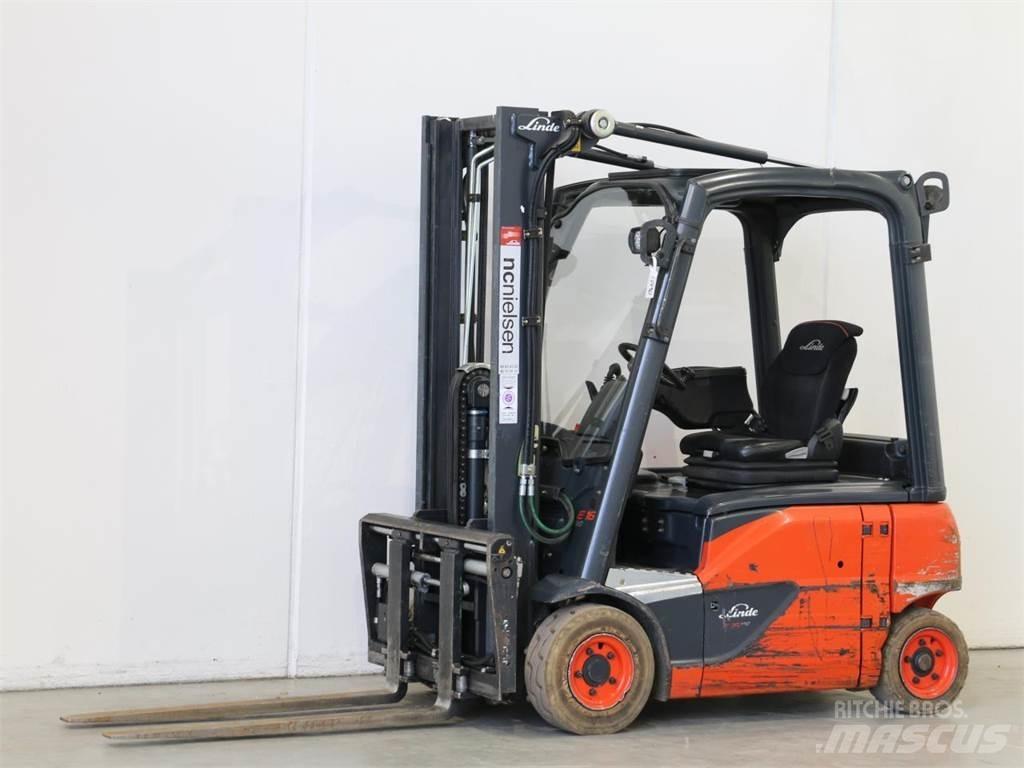 Linde E16P/386-02 El gaffeltrucks