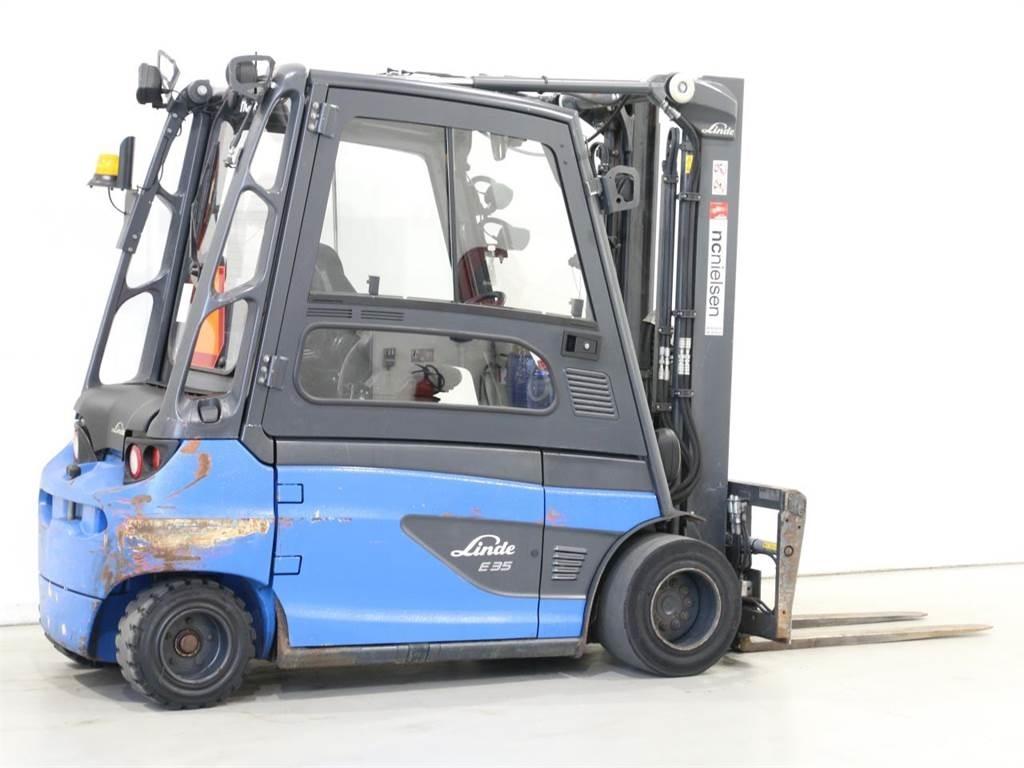 Linde E35L/387-01 El gaffeltrucks