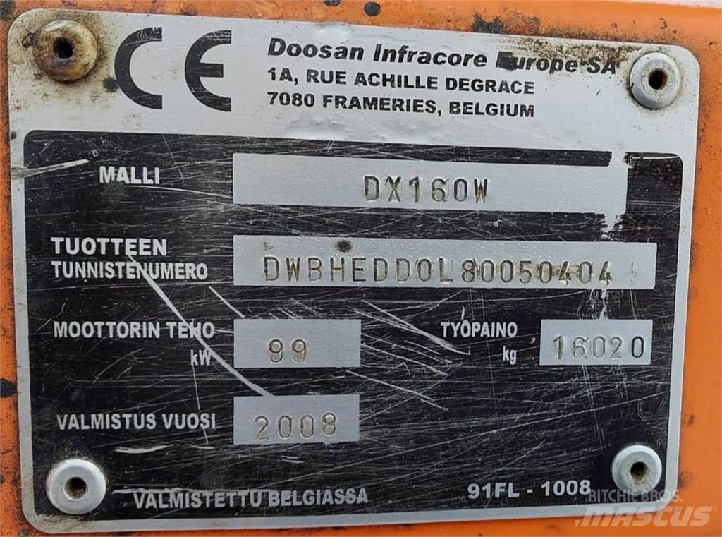 Doosan DX160W Gravemaskiner på larvebånd