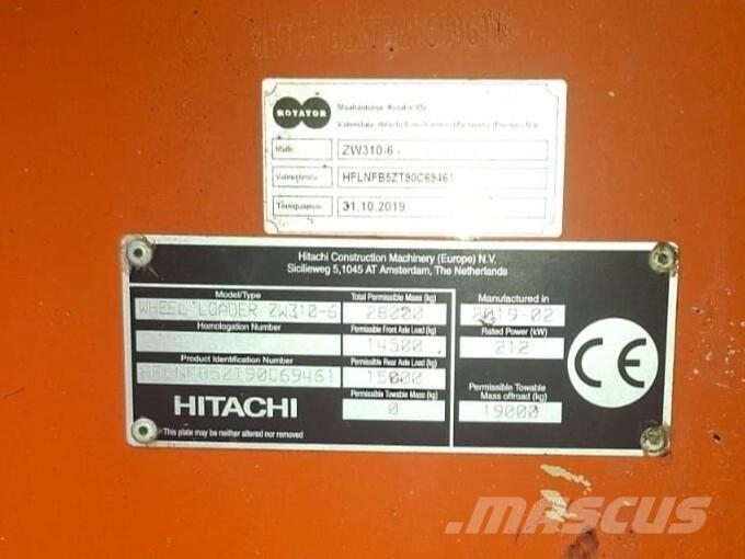 Hitachi ZW 310-6 Læssemaskiner på hjul